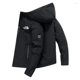 Jaquetas de jaquetas masculinas com capuz 2023 Primavera e outono Marca Windbreaker Fashion Zipper casual Slim Fit