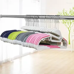 Hangers 10pcs Plastic White Dry-wet Dual-purpose Non-skid Mark Drying Clothes Support Adult Hanger