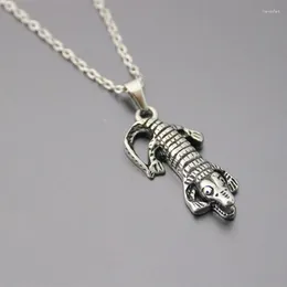 Chains 1pc DIY 3D Alligator Stainless Steel Custom Necklace Gothic Geeks Men Women Halloween Cosplay Punk Jewelry