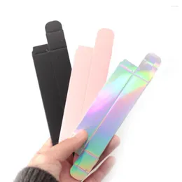 Storage Bottles Custom Lip Gloss Boxes 12 2 2cm Black/Holographic Empty Paper Box Packaging Wholesale Tubes For Containers