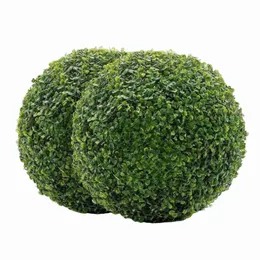 Decorative Flowers Wreaths Simulation Green Leave Grass Ball Artificial Flower Plant Topiary Tree Boxwood Home Outdoor Wedding Party Decoration HKD230818