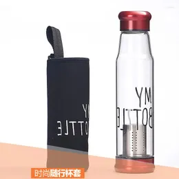 Water Bottles Knight Cup Glass Bottle Leak Proof Sports Kettle Portable "My Bottle" 3 Colors Can Pick