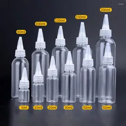 Bottiglie di stoccaggio 5 ml-500 ml punta trasparente emulsione di bottiglia di plastica punto di imbottigliamento PET PET vuoto portatile