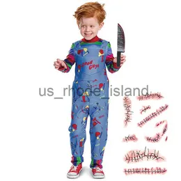 Cosplay Chucky Halloween Costume for Girls Child's Play Toddler Chucky Costume Wyślij blizny