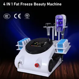 Bärbar 4 i 1 Cryolipolysis Fat Freeze Slant Machine Lipolaser RF 40K Fat Burning Cavitation Vakuum Beauty Salon Equipment