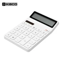 Notepads Kaco Lemo Desk Calculator 12 Bites LCD Dual Dive White Electronic for School Office Stationery Forniture 230818