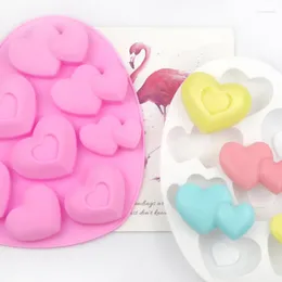 Baking Moulds 9 Consecutive Kinds Of Love White Pink Cake Mold Handmade Chocolate Food Grade Silicone Molds