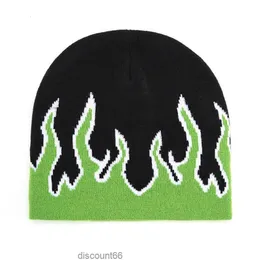 Hip Hop Flame Sticked Beanies Hat Winter Warm Ski Hats Män Kvinnor Multicolor Caps Soft Elastic Cap Women's Hats7ycl