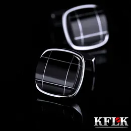 Cuff Links KFLK Jewelry shirt cufflink for mens Brand Black cuff link Wholesale bouton Gift High Quality Luxury Wedding Male guests 230818