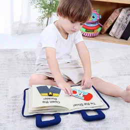 Notepads Montessori Spielzeug für Kinder 1 Jahre alte Babybücher Lernen Bildung 3d Quiet Fabric Aktivitätsgeschichte Buch Kleinkinder 2 Jahre Geschenke 230818