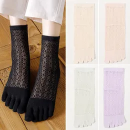 Men's Socks Summer Thin Children's Split Toe Non Odorous Foot Hollow Breathable Cotton Sweat-absorbing Solid Five Finger