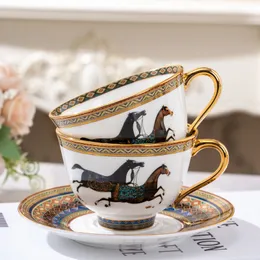 Tassen Modemarke Kaffee Set Anzug Internet Promi Erschwingliche Luxus Nachmittag Tea Black Cup 230818