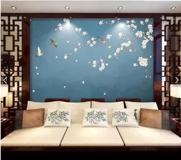 Обои на заказ китайские обои магнолия цветы и птичьи фрески для гостиной спальни телевизор Decorative Decorative