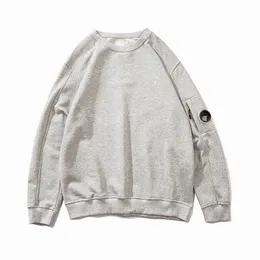 Męskie bluzy bluzy białe dzianiny Sweter mężczyźni CP TOP PULLOVER DŁUGO SKRÓTKA Side Sideza Soczewki Terry Fabrot ciepłe przytulne wierzch