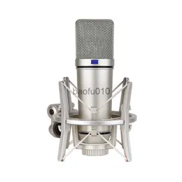 Микрофоны Metal Professional Condenser Microphone U87 Студийный микрофон для компьютерных игр, записывающих пение подкаста звуковая карта YouTube HKD230818