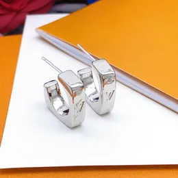 luxury Stud Women men Earring v Earrings With vertical lines Jewelry Formal Women 18k gold Pendant Studs Hoop Ear Rings Wedding Party