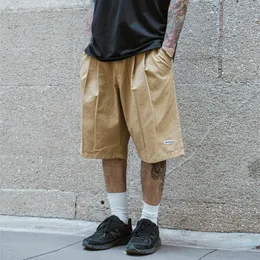 Herr shorts sommar japanska stadsboy fasta färg byxor mode fem-stycken koreansk casual bomull