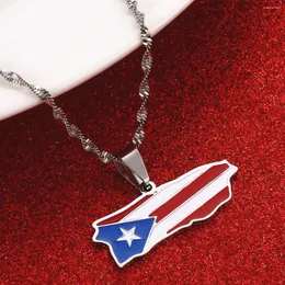 Pendant Necklaces Puerto Rico Silver Color/Gold Color PR Ricans Jewelry Gifts