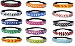 Collectable pu leather headband more colors mixed Creative Design Key Ring Leather Baseball Softball For Lady Bag Decorate Pendant White Yellow