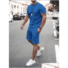 Męskie dresy męskie Zestaw Letni Zestaw Casual Wear 2 -Ustare Streetwear Tshirt Shorts 3D Printed Sports Beach Sportswear 230530 Dostarcz DHz5M