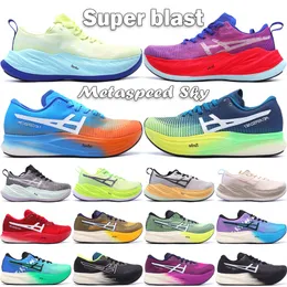 Metaspeed Sky Superblast Marathon Running Shoes Magic Speed ​​2 Trainer Designer Black Lilac Hint Gell Yellow Aquamarine Outdoor Sneakers Storlek 36-45