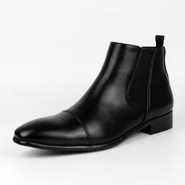 Sicherheitsschuhe Herren Klassiker Retro Chelsea Boots Männer Britische Leder -Knöchelstiefel -Herren Casual Short High Top Plus Größen 230816