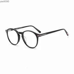 Sunglasses Frames Brand Retro Acetate Round Prescription Glasses Frame For Men Women Eyewear High Quality Clear Lense Eyeglasses TF5294 230417 tom-fords