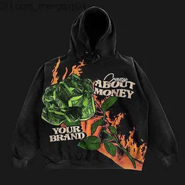 Mens Hoodies Sweatshirts Loose Fitting Retro Street Clothing Super