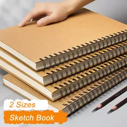 Notepads 160GSM Sketchbook for Drawing Notebook A4 Coloring Books Aesthetic Watercolor Paper Notepad Markers Students School Supplies 230818