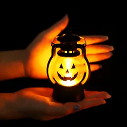 Halloween Pony Lantern handhållen Jack-O'-Lantern Skull Decoration Oil Lamp Party Roliga atmosfär Rekvisita