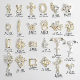 ديكورات فن الأظافر 10pcs/Lot 3D Cross Wings Zircon Crystals Alloy S Jewelry Nail Art Decorations Nails Accessories Swarms Supplies G1644 230818