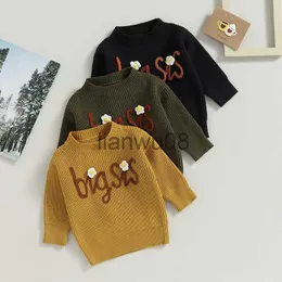 풀오버 유아 아이 아기 여자 아기 스웨터 따뜻한 두꺼운 니트 긴 소매 편지 자수 의류 가을 겨울 옷 스웨터 x0818