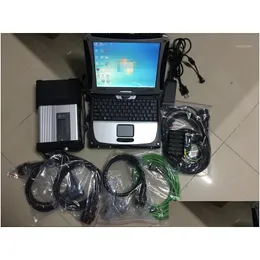 أدوات التشخيص Super MB Star C5 SD Connect Compact لسيارات/شاحنات Mercdes مع Vediam/X/03-2022 HDD CF19 4G LAPTOP FL KIT1 DROP DHMSW