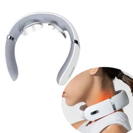 Other Massage Items Electric Back Smart Neck Massager Shoulder Body Massager Low Frequency Heating Therapy Pulse Pain Relief Tool Health Care 230817