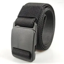 Belts Elastic Waistband POM Plastic Flat Plate Buckle Work Clothes Jeans Waist Seal Security Inspection Without Metal Hole Belt A3506