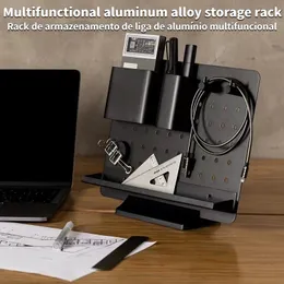 Blyertsfall Desktop Storage Box Enkel multifunktionell aluminiumlegering Hushåll SUNDRIES BOARD ARBETSKONTOR PROPS RACK 230818