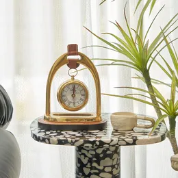 Table Clocks Decor Bedrooms Modern Retro Creative Luxury Office Living Room Orologio Casa Home Decoration QF50TC