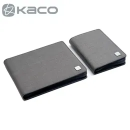 Pencil Cases KACO ALIO Pen Storage Bag Portable Zipper Case Waterproof Canvas Black Grey for 10 20 Pens 230818