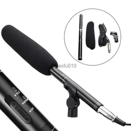 Microphones Professional Shotgun Condenser Microphone Interview Recording Vlog Live Mic Cardioid för Nikon DSLR Camera Camcorder HKD230818