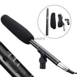 Microphones Professional Shotgun Condenser Microphone Interview Recording Vlog Live Mic Cardioid for Nikon DSLR Camera Camcorder HKD230818