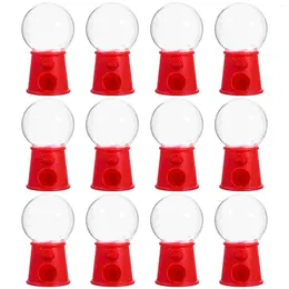 Lagringsflaskor 12 st mini Machine roliga fest gynnar gumball prydnadsleksak utsökt godis dispenser plastbarn