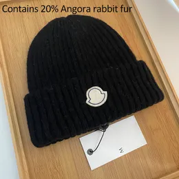 Czapka czapki Europa Popularny projektant Stanów Zjednoczonych zawiera 20% Angora Rabbit Hair Fair Fall i