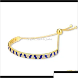 Bangle Jewelry Drop Delivery 2021 Exotic Stones Stripes Shine Bracelets For Women Gift Original Sterling Sier Making Ps0 Ctmkc Dh7Xj