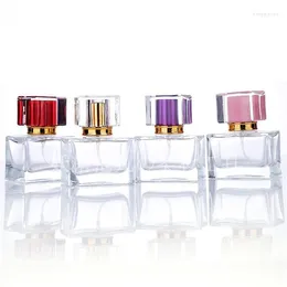 Storage Bottles 100pcs High-quality Flat Square Portable Glass Luxury Decoration Perfume Bottle Spray Empty Nebulizer Can Fill 30ML