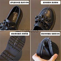 Girls Black School Loafers Cute Bow Sneakers, Slip-On Flats