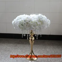 Dekorative Blumen 10pcs/Los Hochzeitstisch Künstliche Rosenblumblumen Wand Hintergrunddekoration Herzstück Ball Tongfeng