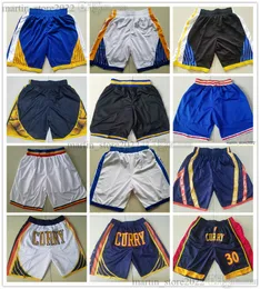 Stitched 2023 basket shorts game city svart blå vita byxor 100% broderi stephen curry klay thompson draymond gröna svettbyxor tränar män storlek s-xxl