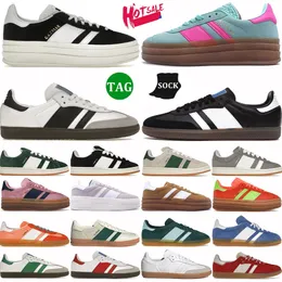 2023 Designer OG Casual Shoes Gazelle Bold Indoor Campus 00s Men Women Suede Low Leather Trainers Cloud White Black Dark Green luxury outdoor sneakers 35-44