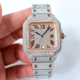 Orologio diamantato fatto a mano orologio di lusso 40mm 8215 movvead mapphire designer orologi 904L Diamond Bracciale pieghevole pieghevole orologio da polso di alta qualità Montre de Luxe