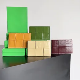 Классическая дизайнерская кассета кредитная карта сумки высокого качества подлинные кожаные женские женские кошельки коричневая черная модная кошелек с коробкой